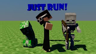 ♫Just Run♫ A Minecraft Parody of Mark Ronson Feat. Bruno Mars&#39; Uptown Funk (Animated Music Video)