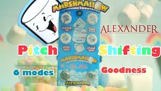 Video thumbnail for Alexander Pedals - Marshmallow (pitch shifter) pedal demo by Devon Blue Whitaker (Devon Blue Whitaker music)