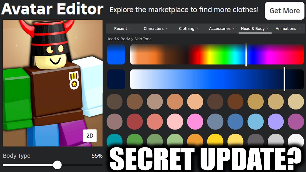 Roblox's Secret Hex Skin Tone Colour Update!?