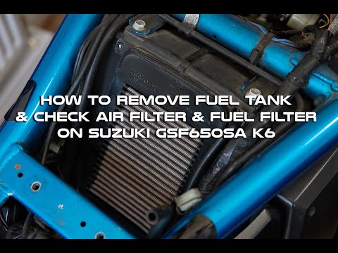 How to remove the Fuel tank to check Air filter and Fuel filter Suzuki Bandit GSF650SA k6