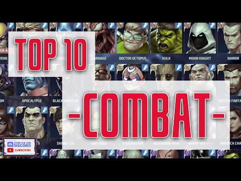 TOP 10 COMBAT CHARACTERS | Ranking the best for PVP / PVE | CTPs and builds | Marvel Future Fight