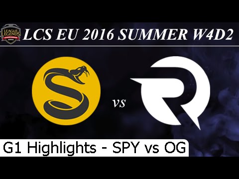 SPY vs OG Game 1 Highlights 24/06/2016 - LCS EU Summer 2016 W4D2M10 Splyce vs Origen