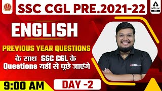 SSC CGL 2021-22 | English | Previous Year Questions Concepts के साथ Day #2