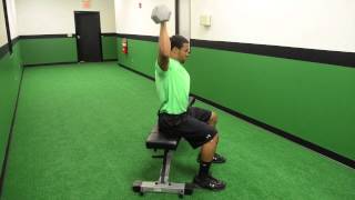 208. Seated Single Arm Dumbbell Arnold Press