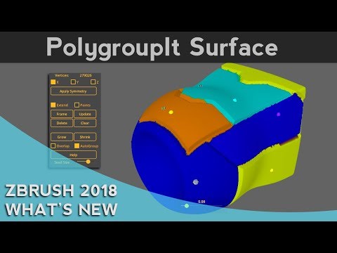 045 ZBrush 2018 PolygroupIt Surface