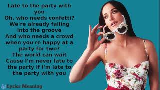 Kacey Musgraves - Late To The Party | Lyrics Meaning
