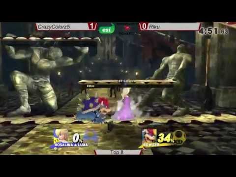 Donatos Biweekly 9/29 - CrazyColorz5 (Rosalina) vs Riku (Bowser) - SSB4 Top 8
