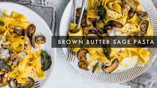 BROWN BUTTER SAGE PASTA AND SPINACH SALAD