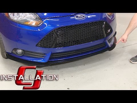 Focus ST Rally Innovations Front Splitter 3-Piece Matte Black Aluminum 2013-2014 Installation
