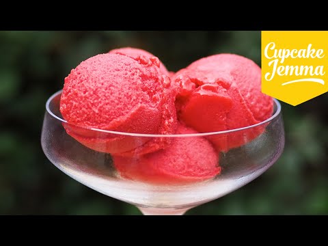 Raspberry Sorbet Recipe | Cupcake Jemma