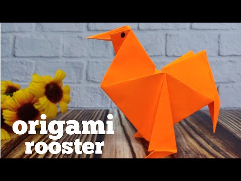 ORIGAMI ROOSTER EASY | easy origami rooster