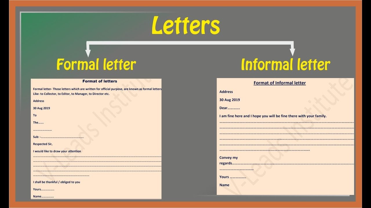 How to write letters | Formal letter | Informal letter