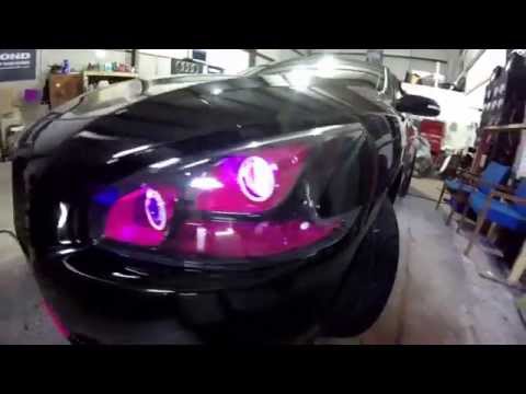 Ultra Audioworks Custom Fabricated Nissan Maxima headlight install with Night Owl Controller