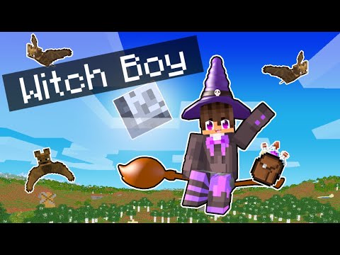 Playing as Witch Boy in Minecraft... Insane Powers!