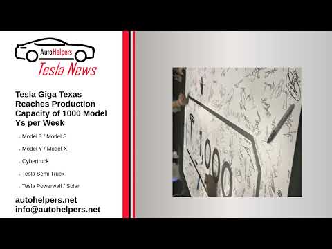Tesla Giga Texas Reaches Production Capacity of 1000 Model Ys per Week