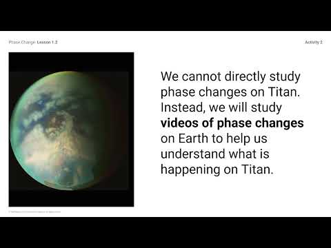 Phase Change Lesson 1.2 Activity 2