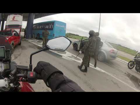 Revista ao entrar pela aduana Brasileira pelo Uruguai.