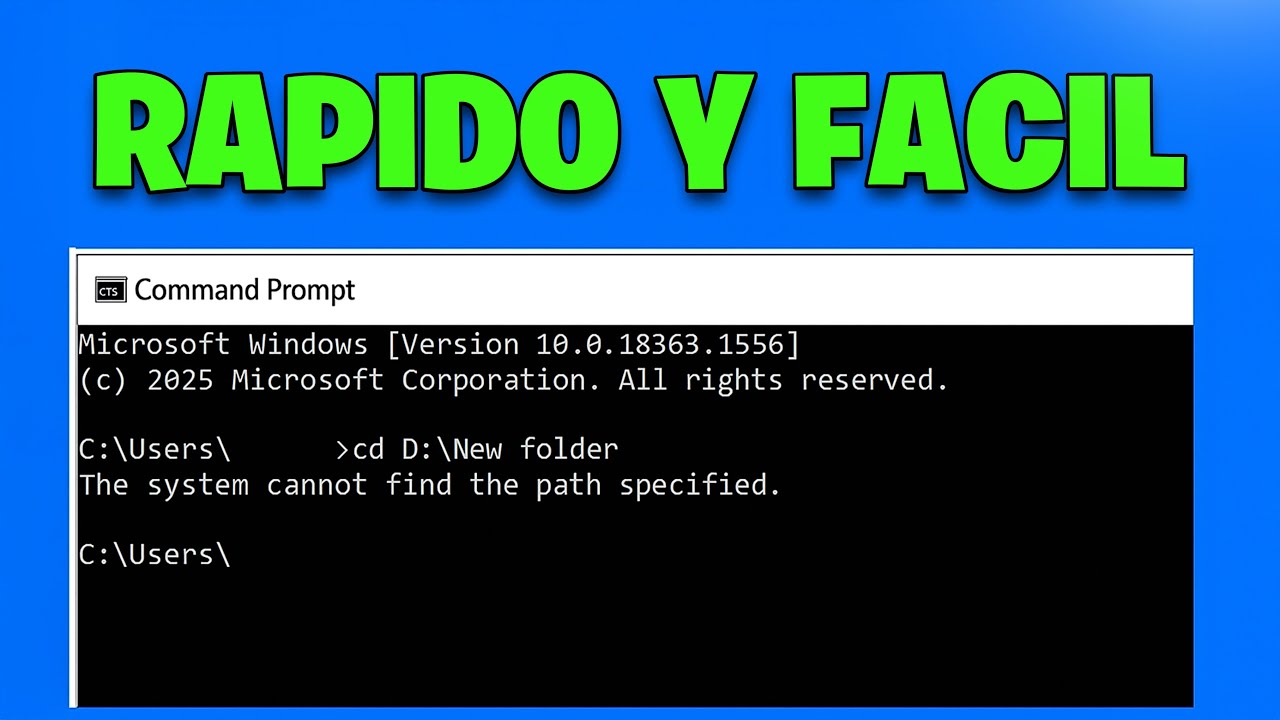 El Sistema no Puede Encontrar la Ruta Especificada Windows - Solucion