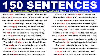 Act, Ask, Agree, Allow, Apply, Avoid - 150 Common English Sentences | Speak English