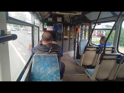 Mitfahrt im T4D mit schönem BEschleuniger-SOUND Oradea Romania 2020 Tram Tatra Ex Magdeburg (1)