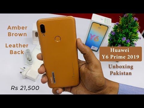 Huawei Y6 Prime 2019 Unboxing Amber Brown Color | Leather Back | Price in Pakistan Video