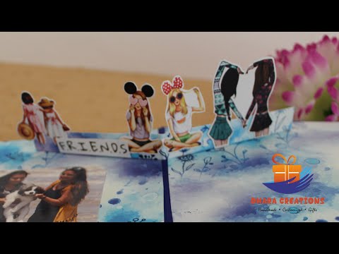 Pop up 🎉 Card Tutorial For Scrapbook || Mini Scrapbook For Friend