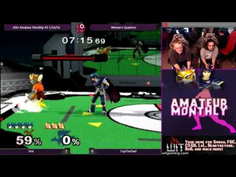 Hot (Marth) vs TopTierDad (Fox) - ASH Amateur Monthly #3 Melee Winner's Quarters