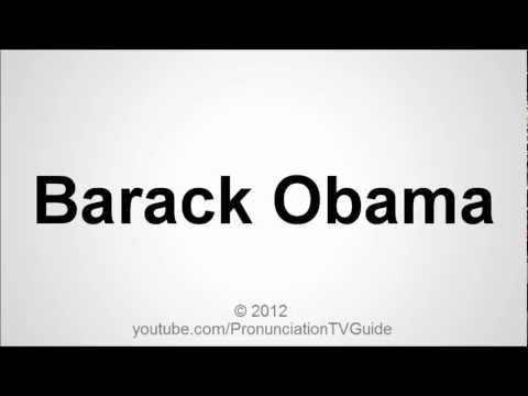 How to pronounce Barack Obama
