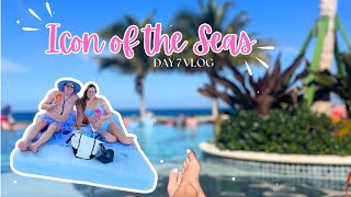 Coco Cay to OURSEVLES! ICON OF THE SEAS VLOG | Day 7 Hideaway Beach