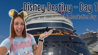 Our FIRST DAY on the NEW Disney Destiny - New Ship, Embarkation Day, 1923