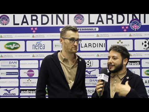 13a Giornata: Lardini Filottrano - Savino del Bene Scandicci 0-3. Coach Filippo Schiavo