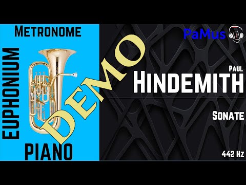 Paul Hindemith: Sonate for Euphonium  -piano accompaniment, 442Hz