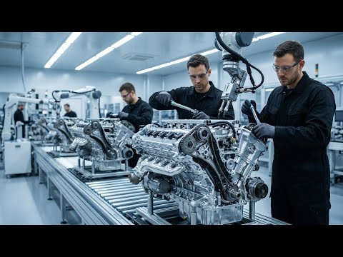 Inside Best Mercedes AMG Factory in Germany Producing Giant V8 Engines - Production Line