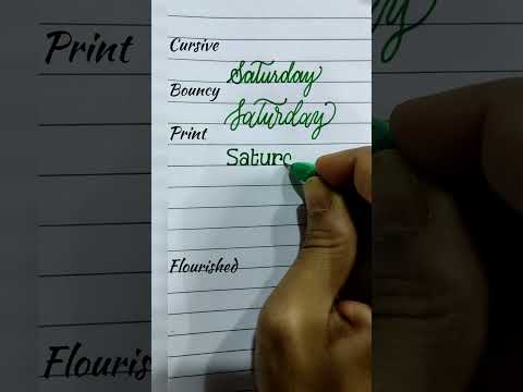 Different handwriting styles #Saturday #beautifulhandwriting #cursive #bouncy #print #flourishing