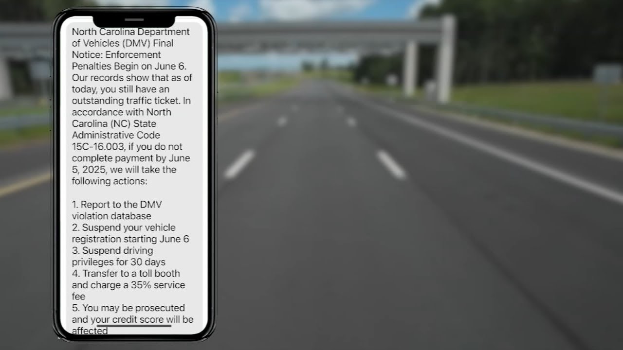 Text claiming to be from NC DMV is a scam; multiple states issue warnings