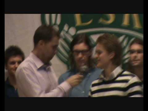 20100415 ESK Kick-off. Spelarna intervjuas