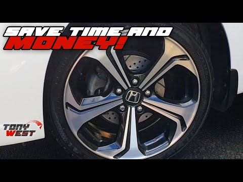 How to replace brake pads and slotted and drilled rotors install - 2015 Honda Civic 9th Gen