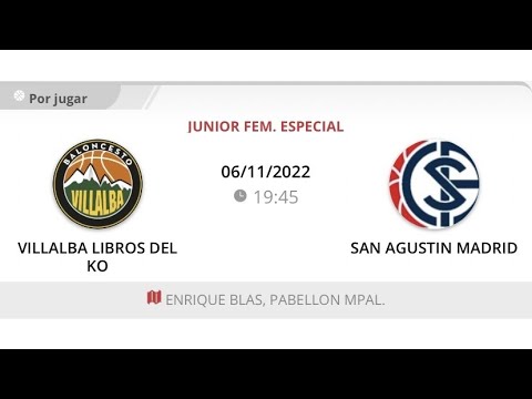 Junior fem A VILLALBA LIBROS DEL KO - SAN AGUSTIN