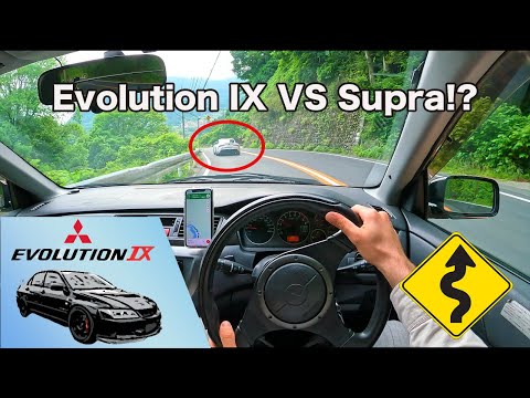 POV Mitsubishi EVO IX GSR: Thrilling Vibes during Toyota Supra Chase & Mountain Run