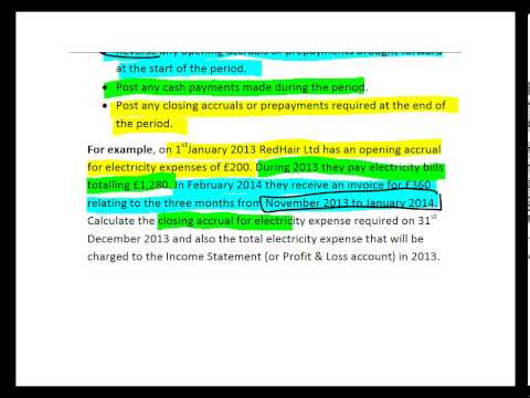 AAT Level 3: Final Accounting – Accruals and Prepayments