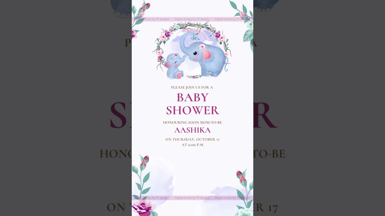 Golden Star Baby Shower Invitation