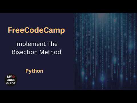 Implement The Bisection Method Ffc Python Course