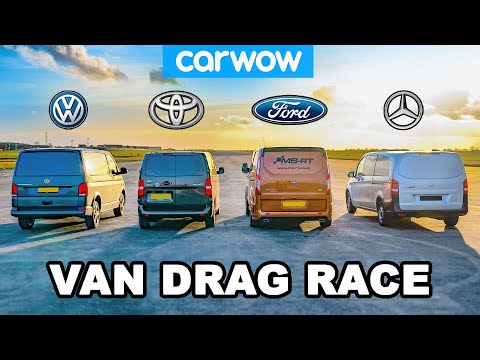 , title : 'VW Transporter v Ford Transit v Toyota Proace v Mercedes Vito - VAN DRAG RACE!'