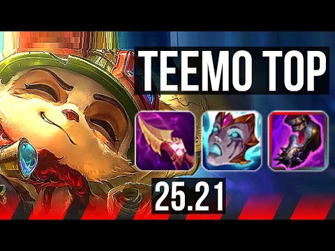 TEEMO vs YORICK (TOP) | 1300+ games | NA Master | 25.21