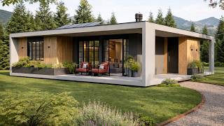 Casa Pequena e Moderna em meio a Natureza | 110m² de Conforto e Praticidade