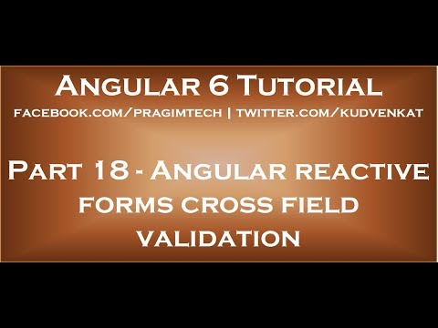 Angular reactive forms cross field validation