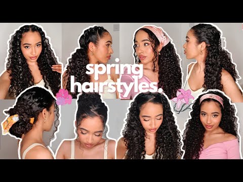 10 EASY HairStyles for Curly Hair - SPRING 2021 ✨