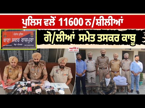 ਪੁਲਿਸ ਵਲੋਂ 11500 ਨ/ਸ਼ੀਲੀਆਂ ਗੋ/ਲੀਆਂ ਸਮੇਤ ਤ/ਸਕਰ ਕਾਬੂ 