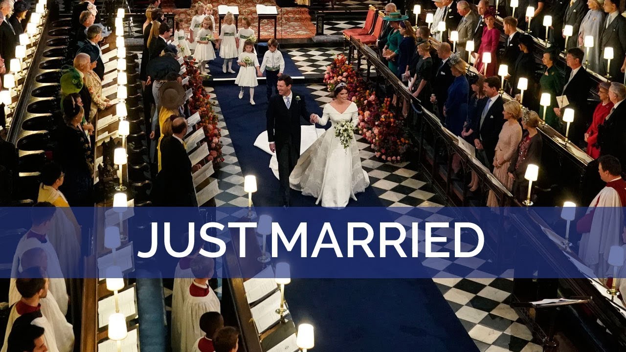 The Royal Wedding: The couple walk down the aisle to exit the Chapel