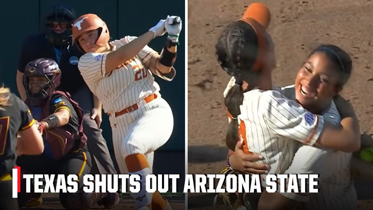 REIGNING CHAMPS RETURN 🤘 Texas shuts out Arizona State to head back to WCWS | ESPN College Softball